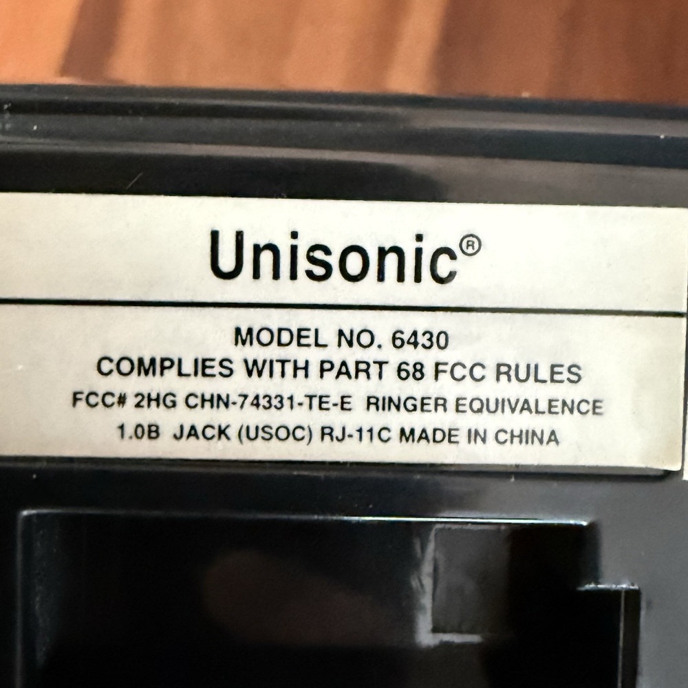 Unisonic 6430 Corded Landline Telephone Yellow Vintage 1994 Push Button WallDesk - Picture 4 of 6